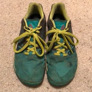 CrossFit Nano 5 size 8.5 turquoise and lime green